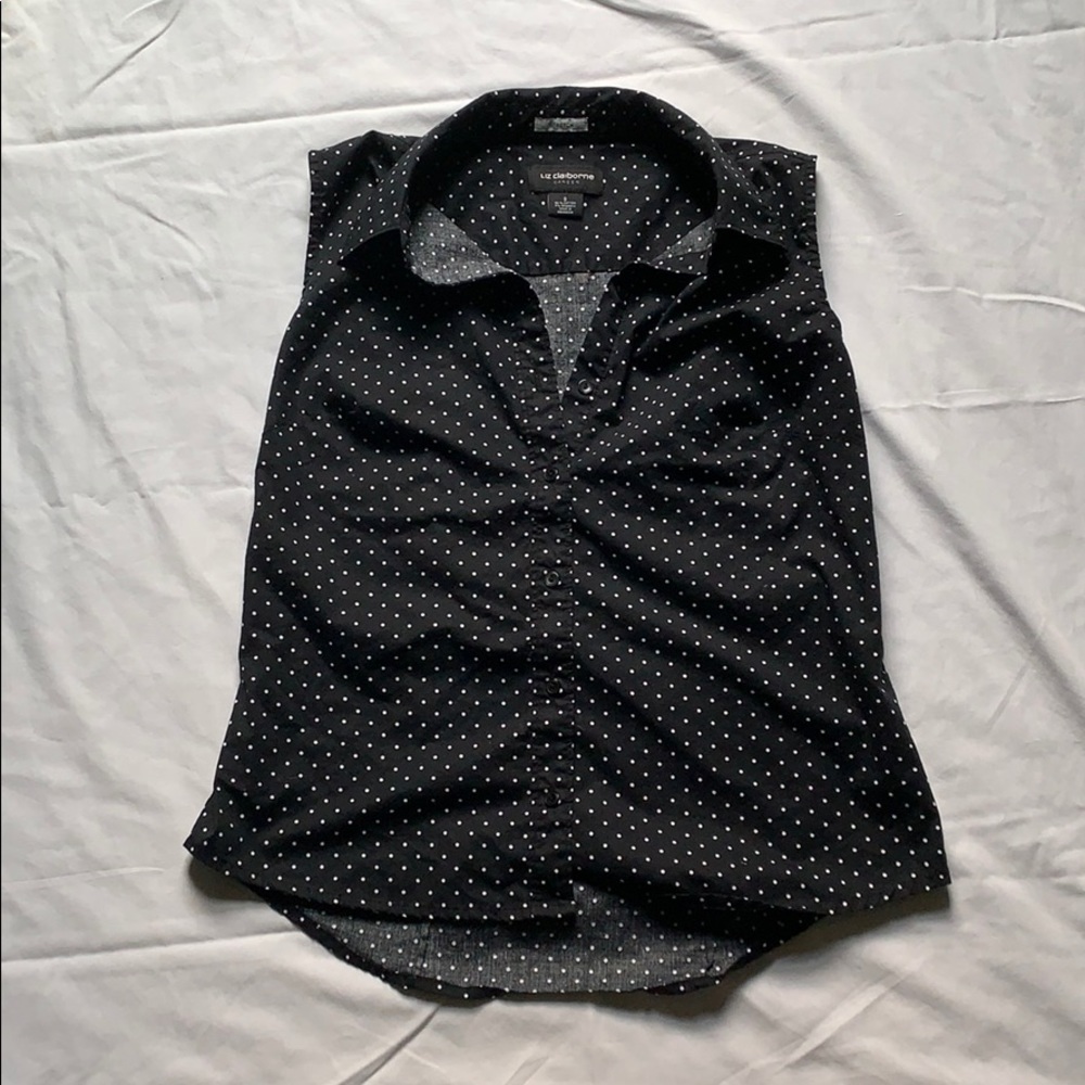 Liz Claiborne Sleeveless Button Down
